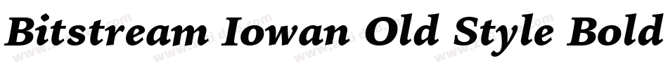 Bitstream Iowan Old Style Bold Italic BT字体转换